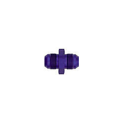 Fitting - Adapter - Straight - 12 AN Male to 12 AN Male - Aluminum - Blue Anodized - Each Fitting - Adapter - Straight - 12 AN Male to 12 AN Male - Aluminum - Blue Anodized - Each