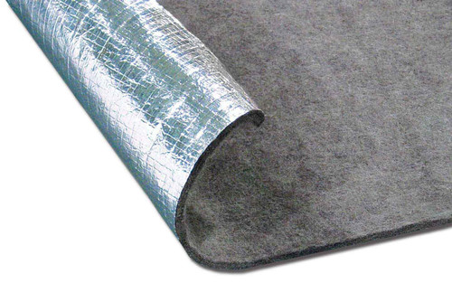 Heat and Sound Barrier - Thermo Guard FR - 48 x 72 in Sheet - One Side Foiled - Aluminized Synthetic Fiber - Silver - Each