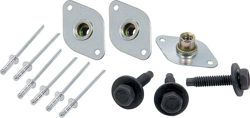 Mud Cover Installation Kit - Screw-In Inserts / Rivets Included - 1-3/8 in Spring - Kit