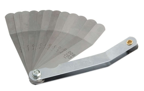 Feeler Gauge - Angled - SAE / Metric Sizing - Steel - Chrome / Natural - Kit Feeler Gauge - Angled - SAE / Metric Sizing - Steel - Chrome / Natural - Kit