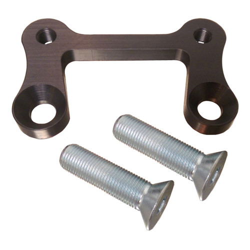 Brake Caliper Bracket - Front - Aluminum - Black Anodized - 10-1/8 in Rotor - 3-1/4 in Lug Mount Calipers - Sprint Car Spindles - Each