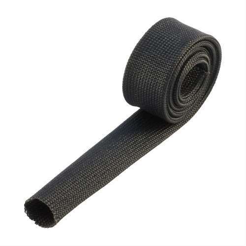 Hose and Wire Sleeve - 1/2 in ID - 2 ft Roll - 1100 Degrees - Fiberglass - Black - Each Hose and Wire Sleeve - 1/2 in ID - 2 ft Roll - 1100 Degrees - Fiberglass - Black - Each
