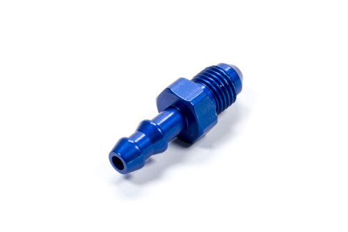 Fitting - Adapter - Straight - 4 AN Male to 1/4 in Hose Barb - Aluminum - Blue Anodized - Each
