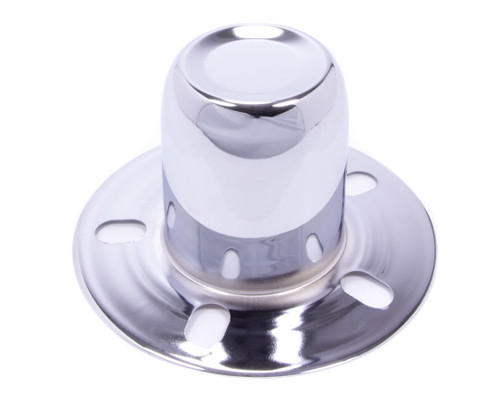 Wheel Center Cap - Derby - 3.195 in OD - 3.70 in Tall - Closed End - Steel - Chrome - Universal - Each