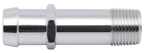 Fitting - Water Pump - 1/2 in NPT Male to 3/4 in Hose Barb - 3 in Long - Aluminum - Chrome - Each