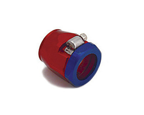 Hose Clamp - Magna Clamp - Worm Gear - 3/4 in Hose - Hex - Aluminum - Blue / Red Anodized - Each