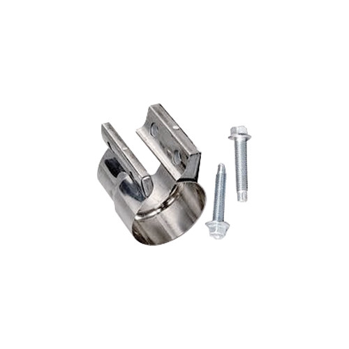 Exhaust Clamp - Band Clamp - 3 in Diameter - 3 in Wide Band - Lap Joint - Stainless - Natural - Each