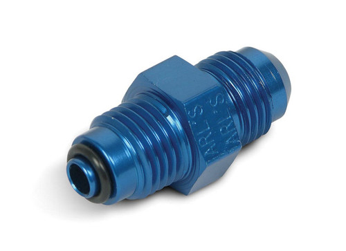 Fitting - Adapter - Straight - 6 AN Male to 14 mm x 1.50 Male O-Ring - Aluminum - Blue Anodized - Power Steering Systems - Each