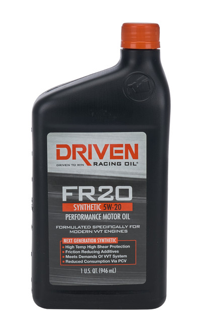 Motor Oil - FR20 - 5W20 - Synthetic - 1 qt Bottle - Each Motor Oil - FR20 - 5W20 - Synthetic - 1 qt Bottle - Each