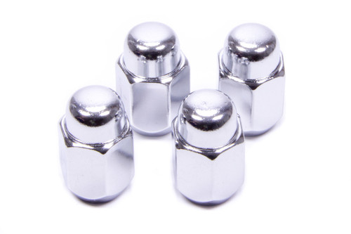Lug Nut - Acorn - 1/2-20 in Right Hand Thread - 13/16 in Hex Head - 60 Degree Seat - Closed End - Steel - Chrome - Set of 4
