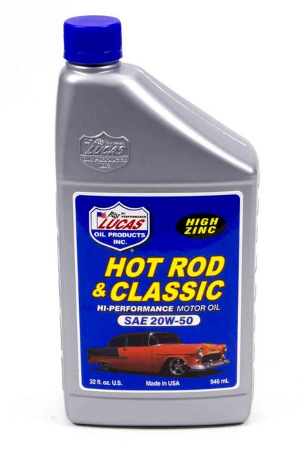 Motor Oil - Hot Rod and Classic Car - High Zinc - 20W50 - Conventional - 1 qt Bottle - Each Motor Oil - Hot Rod and Classic Car - High Zinc - 20W50 - Conventional - 1 qt Bottle - Each