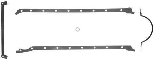Oil Pan Gasket - 0.094 in Thick - Multi-Piece - Rubber Coated Fiber - Big Block Chevy - Kit