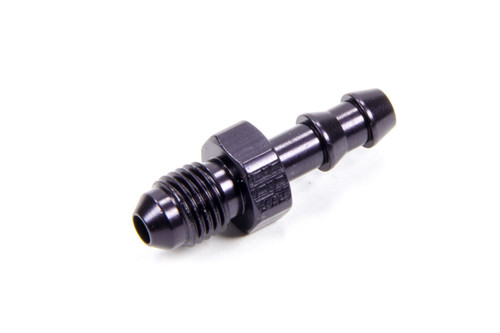 Fitting - Adapter - Straight - 4 AN Male to 1/4 in Hose Barb - Aluminum - Black Anodized - Each