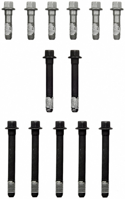 Cylinder Head Bolt Kit - Hex Head - Steel - Natural - GM V6 - Kit