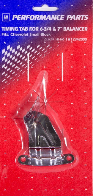 Timing Tab - Steel - Chrome - 6-3/4 and 7 in OD Balancer - Small Block Chevy - Each