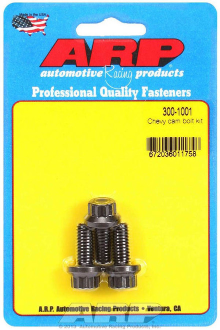 Camshaft Gear Bolt Kit - Pro Series - 5/16-18 in Thread - 0.750 in Long - 12 Point Head - Chromoly - Black Oxide - Chevy V8 - Set of 3