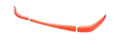 Air Valance - 3 Piece - Plastic - Fluorescent Orange - Dirt Late Model - Kit