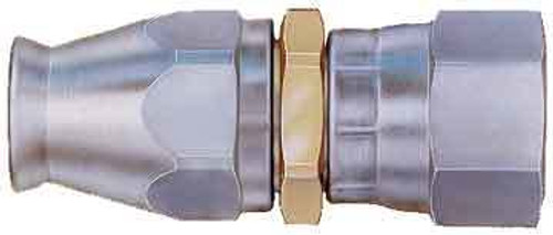 Fitting - Hose End - PTFE Racing Hose - Straight - 3 AN Hose to 3 AN Female Swivel - Steel - Natural - Each