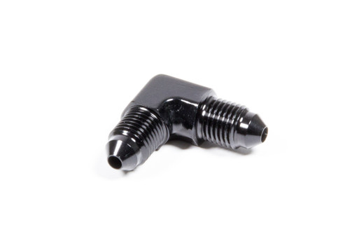 Fitting - Adapter - 90 Degree - 3 AN Male to 3 AN Male - Aluminum - Black Anodized - Each