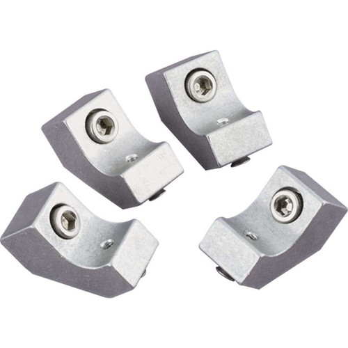 Wire Loom Bracket - Hardware Included - Center Bolt Valve Cover - Aluminum - Polished - Small Block Chevy - Set of 4