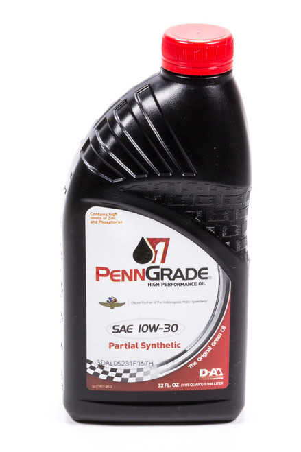 Motor Oil - High Zinc - 10W30 - Semi-Synthetic - 1 qt Bottle - Each
