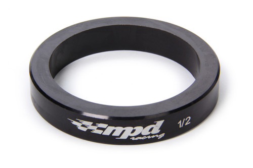 Axle Spacer - 0.5 in Thick - Straight - MPD System Saver - Aluminum - Black Anodized - 36 Spline Axle - Midget - Each