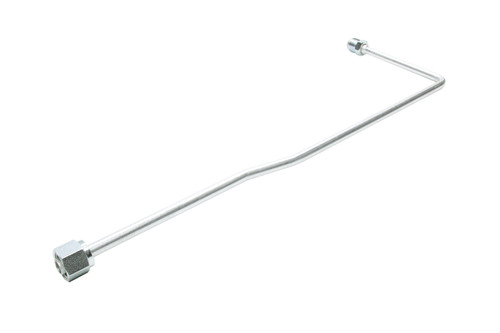 Refrigerant Hard Line - Bottom Exit - 8 AN Male O-Ring / Female O-Ring Fittings - Aluminum - Natural - Condenser - Ford 1932-37 - Each