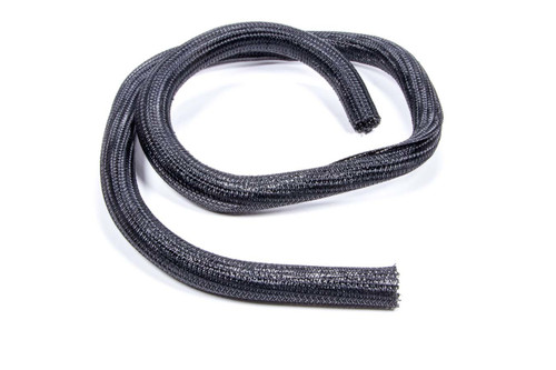 Hose and Wire Sleeve - 1 in Diameter - Split - 5 ft - Braided Plastic - Black - Each