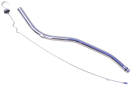 Transmission Dipstick - Transmission Mount - Solid Tube - 24 in Long - Steel - Chrome - Powerglide - Each Transmission Dipstick - Transmission Mount - Solid Tube - 24 in Long - Steel - Chrome - Powerglide - Each