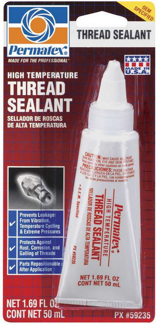Thread Sealer - High Temperature Thread Sealant - PTFE Base - 50 ml Tube - Each