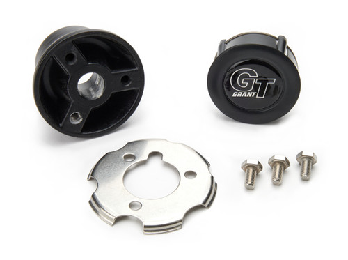 Steering Wheel Adapter - Grant Wheel to OE Column - Hardware / Hub - Aluminum - Matte Black Trim - Yamaha - Each