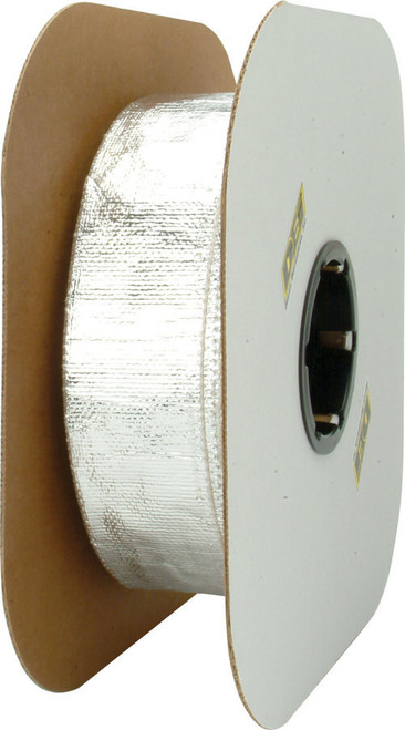 Hose and Wire Sleeve - Heat Sheath - 1-1/4 in ID - 3 ft - Aluminum / Fiberglass - Silver - Each