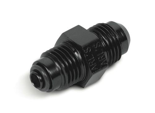 Fitting - Adapter - Straight - 6 AN Male to 16 mm x 1.50 Male O-Ring - Aluminum - Black Anodized - Each