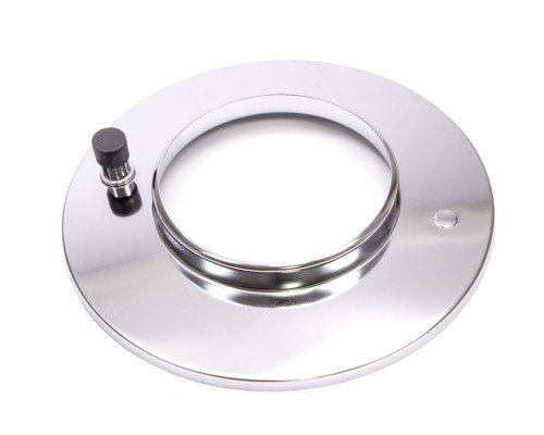 Air Cleaner Base - 10 in Round - 5-1/8 in Carb Flange - Flat Base - Steel - Chrome - Each Air Cleaner Base - 10 in Round - 5-1/8 in Carb Flange - Flat Base - Steel - Chrome - Each