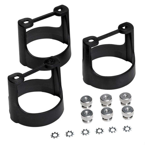 Gauge Mounting Bracket - 2-1/16 in Gauges - Plastic - Black - Set of 3