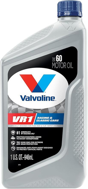 Motor Oil - VR1 Racing - High Zinc - 60W - Conventional - 1 qt Bottle - Each Motor Oil - VR1 Racing - High Zinc - 60W - Conventional - 1 qt Bottle - Each