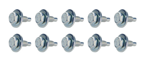 Body Bolt Kit - 1/4-20 in Thread - 0.75 in Long - Hex Head - Steel - Zinc Oxide - Set of 10