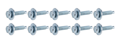 Body Bolt Kit - 1/4-20 in Thread - 1.125 in Long - Hex Head - Steel - Zinc Oxide - Set of 10