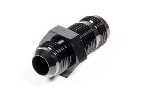 Fitting - Bulkhead - Straight - 12 AN Male to 12 AN Male Bulkhead - Aluminum - Black Anodized - Each Fitting - Bulkhead - Straight - 12 AN Male to 12 AN Male Bulkhead - Aluminum - Black Anodized - Each