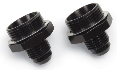 Carburetor Inlet Fitting - Straight - 6 AN Male to 7/8-20 in Male - Aluminum - Black Anodized - Holley Carburetors - Pair Carburetor Inlet Fitting - Straight - 6 AN Male to 7/8-20 in Male - Aluminum - Black Anodized - Holley Carburetors - Pair
