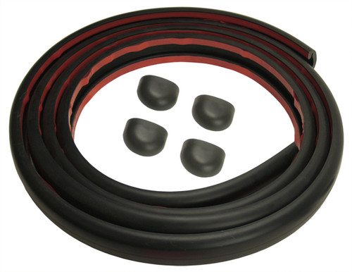 Bumper Guard - Heavy Duty Bumper - Stick-On - 1-1/2 in Wide - 1/2 in Tall - 13 ft Long - Double Side Tape Required - Plastic - Universal - Kit