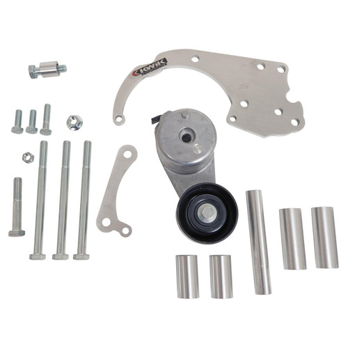 Air Conditioning Bracket - Top Mount - Passenger Side - Steel - Natural - Sanden SD-7B10 - GM LS-Series - Kit