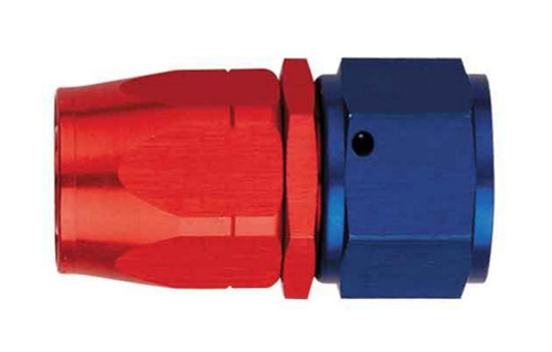 Fitting - Hose End - AQP/Startlite - Straight - 10 AN Hose to 10 AN Female Swivel - Aluminum - Blue / Red Anodized - Each