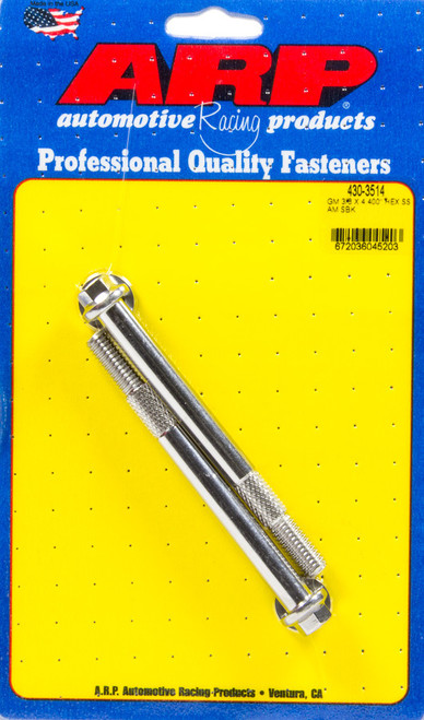 Starter Bolt - 4.400 in Long - Hex Head - Stainless - Polished - High Torque Starter - GM - Pair Starter Bolt - 4.400 in Long - Hex Head - Stainless - Polished - High Torque Starter - GM - Pair