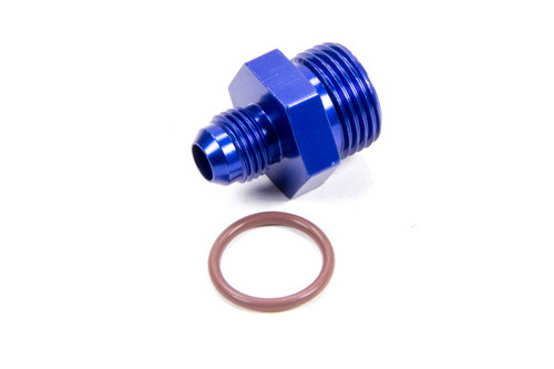 Fitting - Adapter - Straight - 6 AN Male to 10 AN Male O-Ring - Aluminum - Blue Anodized - Each