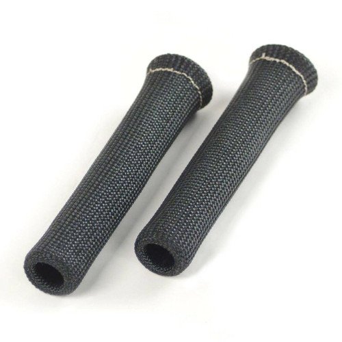 Spark Plug Boot Sleeve - Protect-A-Boot - 6 in Long - Braided Fiberglass - Black - Pair