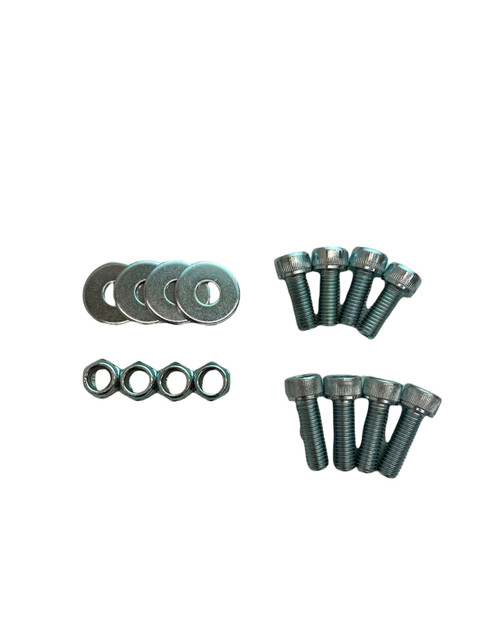Seat Hardware - Bolts / Nuts / Washers - Sparco Seat Track to Base - Steel - Black Zinc Oxide - Kit