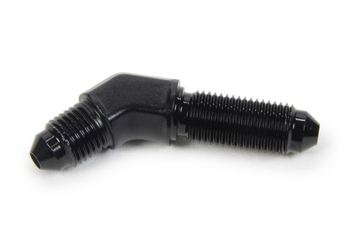 Fitting - Bulkhead - 45 Degree - 3 AN Male to 3 AN Male Bulkhead - Aluminum - Black Anodized - Each