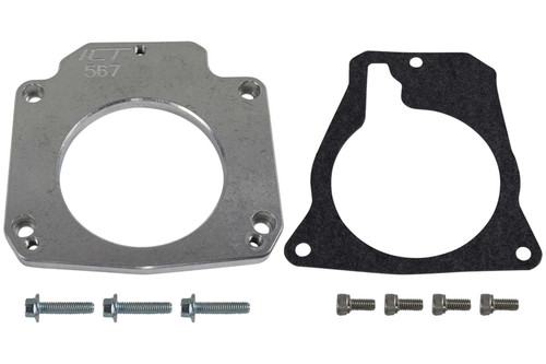 Throttle Body Adapter - 3/8 in Thick - Gasket / Hardware - Aluminum - Natural - Drive By Wire - GM LS-Series - Each