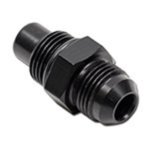 Fitting - Adapter - Straight - 8 AN Male to 8 AN Male O-Ring - Aluminum - Black Anodized - Fuel Pill Bypass - Each
